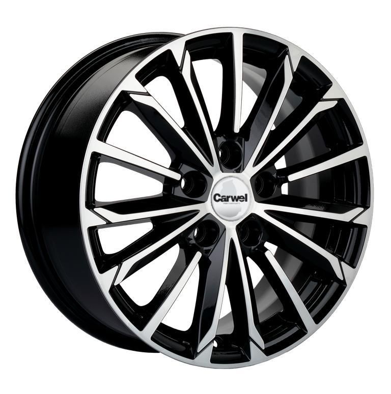 Carwel Тевриз-ab 1611 (Seltos/Soul) 16x6.5" 5x114,3мм DIA 67.1мм ET 44мм ABT / Черный с полировкой от магазина Империя шин