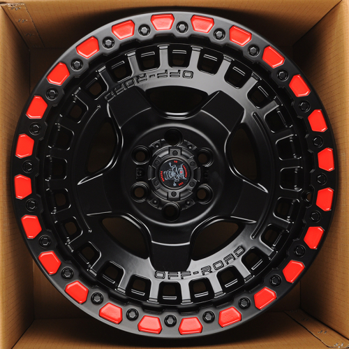 Anzoo JT170-7 17x9.0" 6x114,3 DIA 66.1мм ET 10мм Matt black+red line