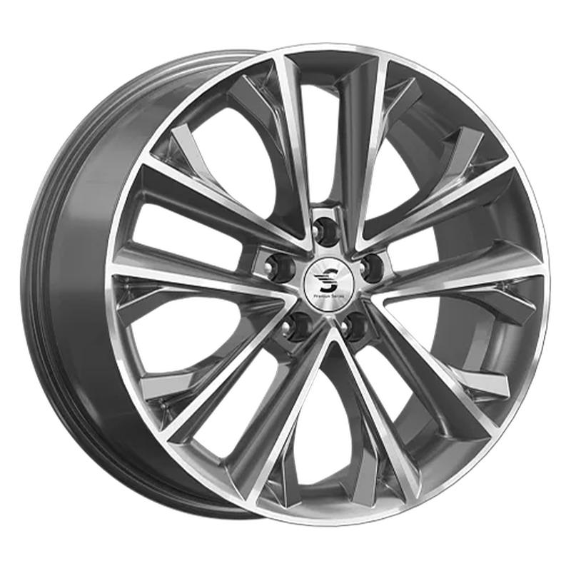 SKAD КР012-mb (Tiggo 8 Pro) 18x7" 5x108мм DIA 60.1мм ET 47мм Diamond Gloss Graphite / Светло-серый с алмазной проточкой от магазина Империя шин