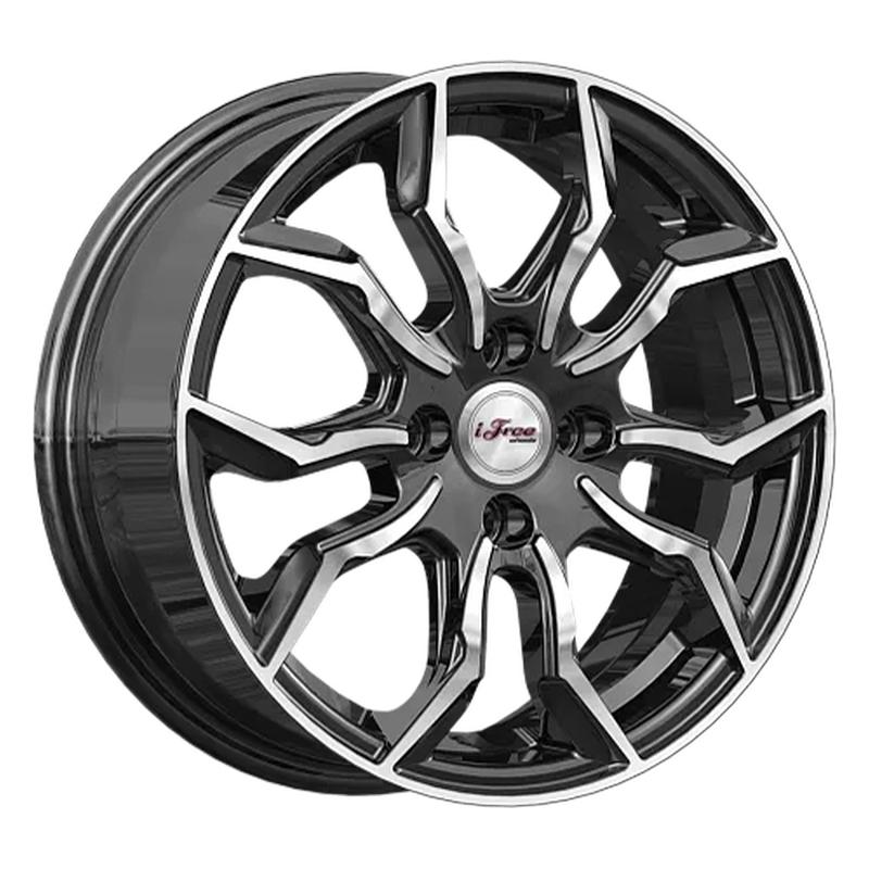iFree KC1037-mb Бохо 15x6" 4x100мм DIA 60.1мм ET 37мм Блэк Джек / Чёрный с полировкой от магазина Империя шин