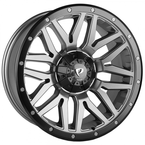 Powcan Y5369 17x8.0" 6x139.7 DIA 106.1мм ET 15мм Matt Grey with Matt Black Lip