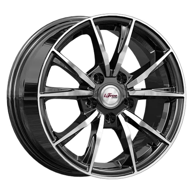 iFree KC1055-mb Сион 15x6.5" 5x114,3мм DIA 60.1мм ET 39мм Блэк Джек / Чёрный с полировкой от магазина Империя шин