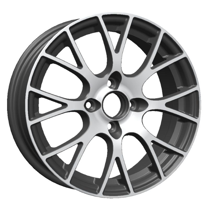 PROMA GT-mbm 17x7" 4x100мм DIA 60.1мм ET 43мм Алмаз матовый / Чёрный матовый с проточкой от магазина Империя шин