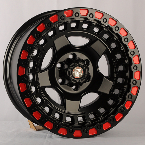 Anzoo JT170-7 17x9.0" 5x127мм DIA 71.5мм ET-10 Matt black+red line от магазина Империя шин