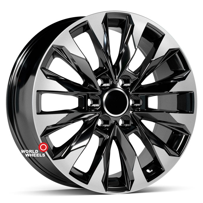 KoKo Kuture 324 OEM R20 20x8" 6x139.7мм DIA 95.1мм ET 45мм Black Machined (BP)
