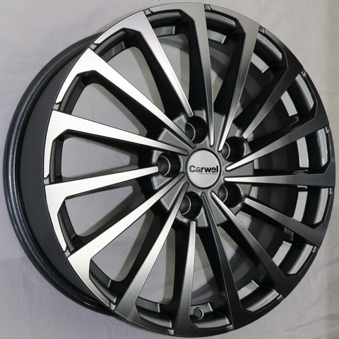 Carwel Кагра-ab 1721 (Coolray / X50) 17x6.5" 5x114,3мм DIA 54.1мм ET 45мм ABT / Черный с полировкой от магазина Империя шин