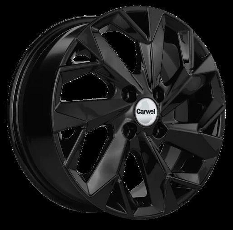 Carwel Вага-bl 1402 (Civic/Fit) 14x5,5" 4x100мм DIA 56,1мм ET 45мм BL / Чёрный от магазина Империя шин