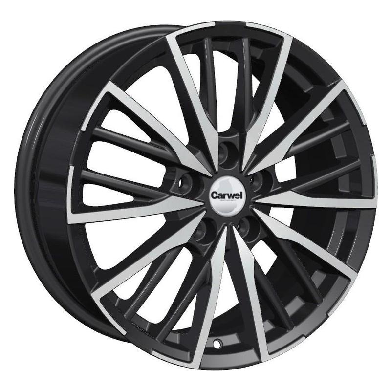 Carwel Агма-ab 1719 (Qashqai) 17x7" 5x114,3мм DIA 66.1мм ET 40мм ABT / Черный с полировкой от магазина Империя шин
