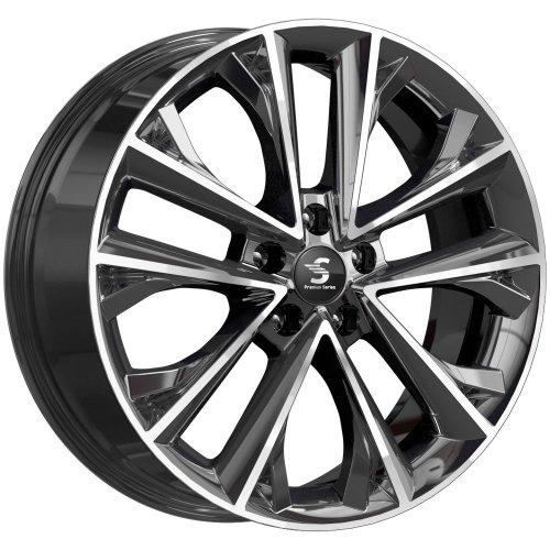 SKAD КР012-mb (Tiggo 8 Pro) 18x7" 5x108мм DIA 60.1мм ET 47мм Diamond Gloss Graphite от магазина Империя шин