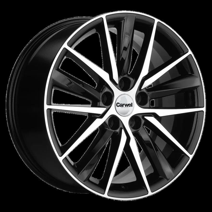 Carwel Алдан-ab 1807 (Geely Coolray) 18x8" 5x114,3мм DIA 54.1мм ET 53мм ABT / Черный с полировкой от магазина Империя шин