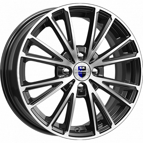 K&K КС879-mb Меандр 16x6" 4x100мм DIA 67.1мм ET 45мм алмаз чёрный / Чёрный с алмазной проточкой от магазина Империя шин