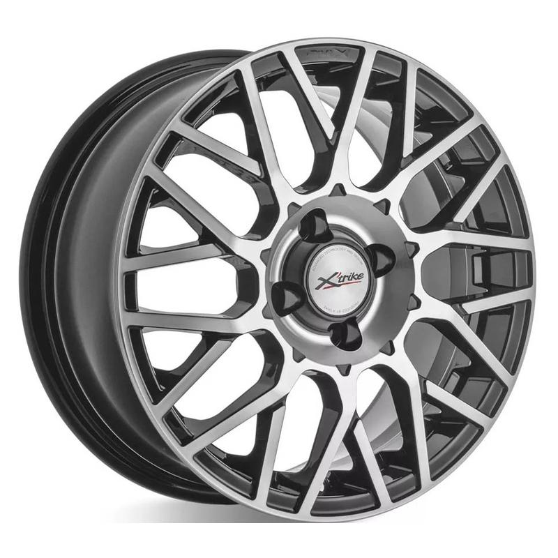 X'trike X-132-mb 15x6" 5x100мм DIA 57.1мм ET 38мм BK/FP / Чёрный с алмазной проточкой от магазина Империя шин