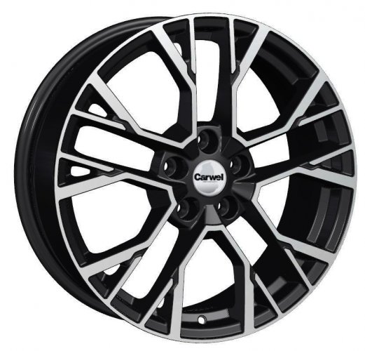 Carwel Камак-ab 1810 (JAC S7) 18x7" 5x114,3мм DIA 67.1мм ET 42мм ABT / Черный с полировкой от магазина Империя шин