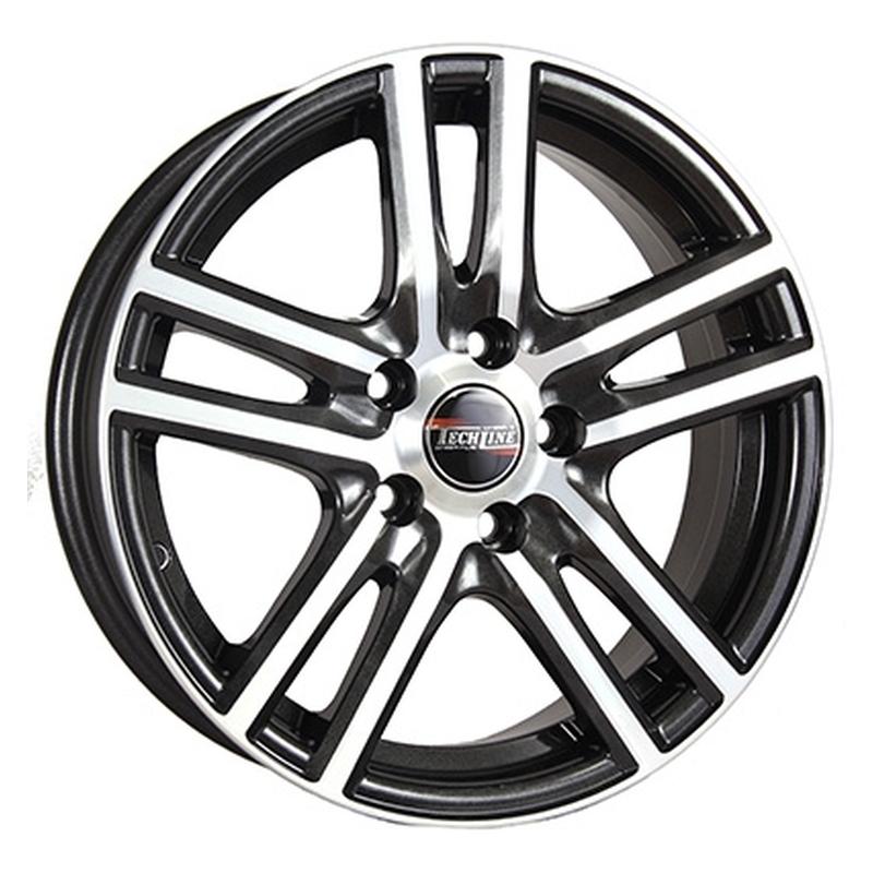 Tech Line 529-bd 15x6" 4x114,3мм DIA 67.1мм ET 38мм BD / Черный с полировкой от магазина Империя шин