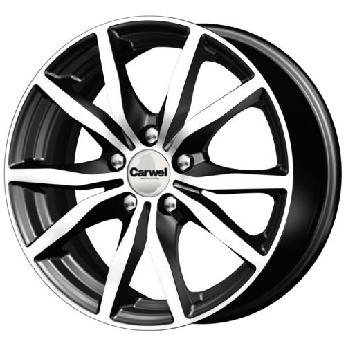 Carwel Бекан-ab 57(126) 15x6.5" 5x114,3мм DIA 66.1мм ET 40мм AB / Черный с полировкой