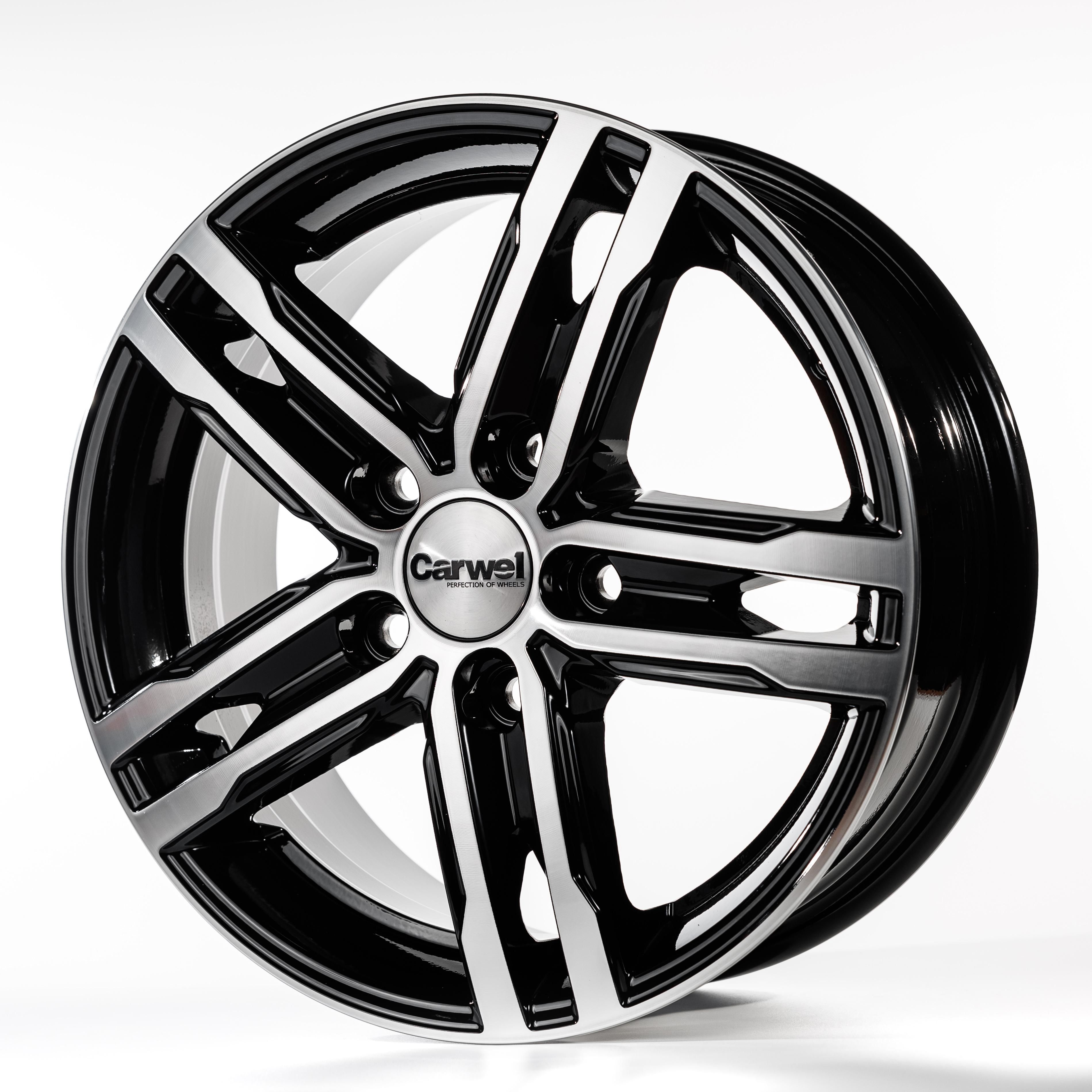 Carwel Волга-ab 178 15x6" 5x100мм DIA 57.1мм ET 43мм AB / Черный с полировкой от магазина Империя шин