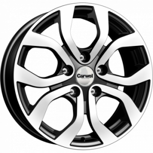 Carwel Буссе-ab 164 (Terrano SN) 16x6.5" 5x114,3мм DIA 66.1мм ET 50мм AB / Черный с полировкой от магазина Империя шин