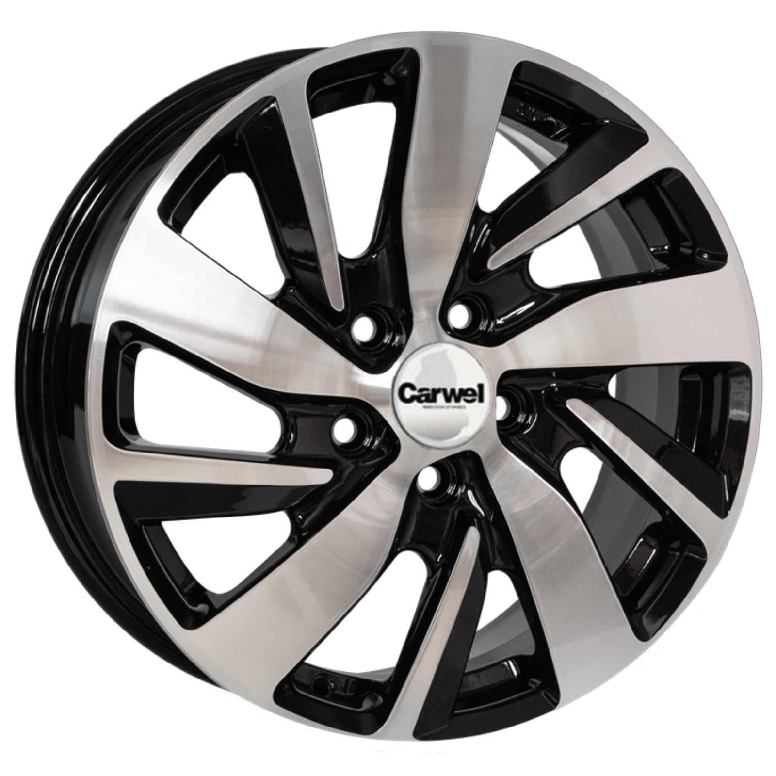 Carwel Байкал-ab 166 (Focus NEW) 16x6,5" 5x108мм DIA 63,35мм ET 50мм AB / Черный с полировкой от магазина Империя шин