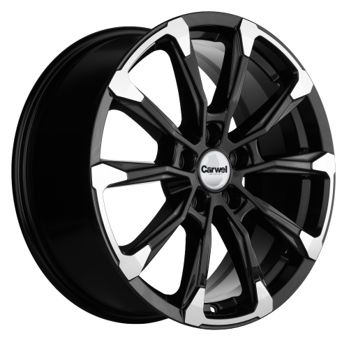 Carwel Ишим-ab 1808 (Geely Tugella) 18x7.5" 5x108мм DIA 63.4мм ET 46мм ABT / Черный с полировкой от магазина Империя шин