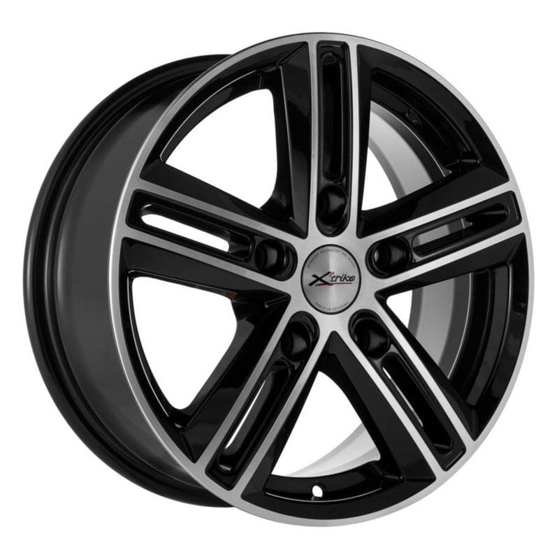 X'trike X-123-mb 16x6.5" 5x139,7мм DIA 98.5мм ET 40мм BK/FP / Чёрный с алмазной проточкой от магазина Империя шин