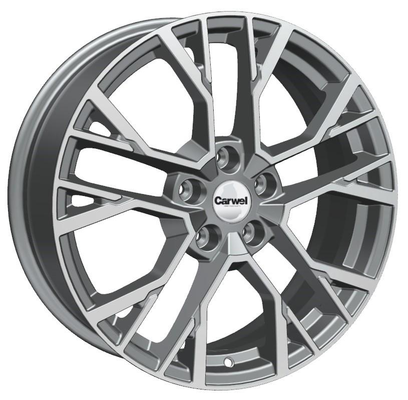 Carwel Камак-ag 1810 (Geely Coolray) 18x7" 5x114,3мм DIA 54,1мм ET 53мм AGR / Графитовый с полировкой от магазина Империя шин