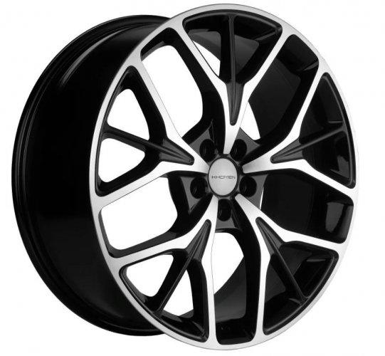 KHOMEN 2012-blf (Geely Tugella) 20x8" 5x108мм DIA 63.4мм ET 43мм BLF / Чёрный с полировкой от магазина Империя шин