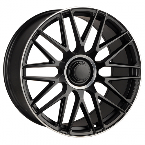 Powcan Y0207 20x9.5" 5x112мм DIA 66.6мм ET 43мм Black matt With lip polish от магазина Империя шин