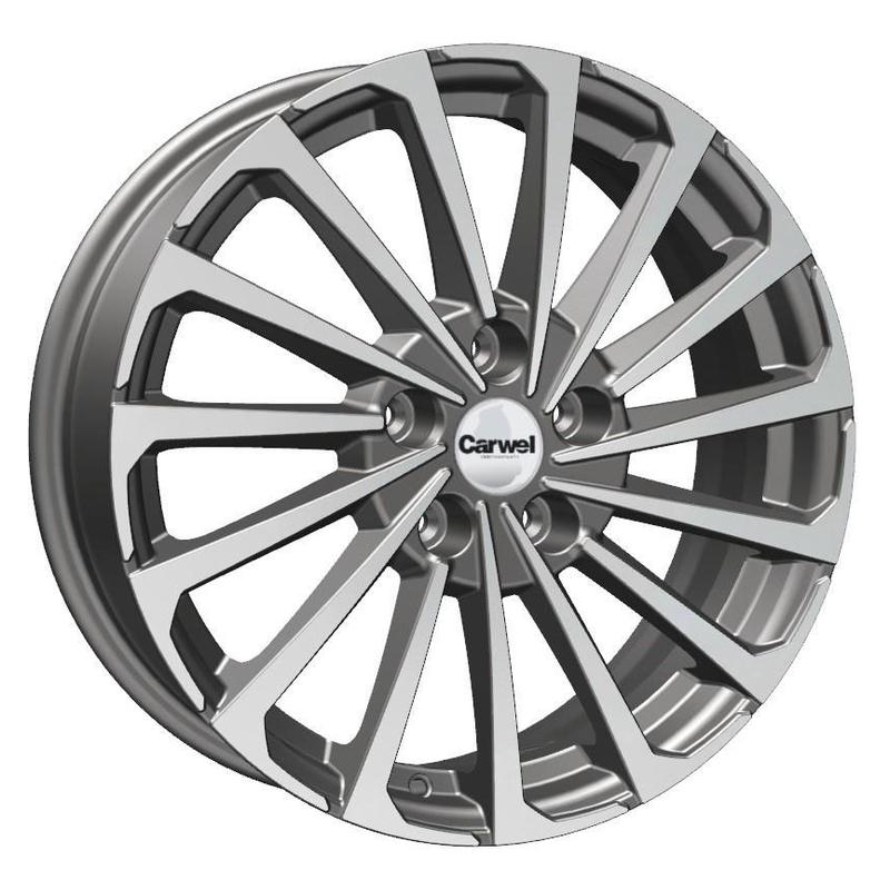 Carwel Кагра-ag 1721 (Chery Arrizo 5 Plus) 17x6.5" 5x108мм DIA 65.1мм ET 47мм AGR / Графитовый с полировкой от магазина Империя шин