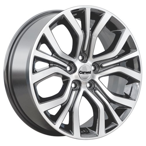 Carwel Лум-ag 1608 (Multivan) 16x6.5" 5x120мм DIA 65.1мм ET 38мм AGR / Графитовый с полировкой от магазина Империя шин