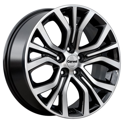 Carwel Лум-ab 1608 (Multivan) 16x6.5" 5x120мм DIA 65.1мм ET 38мм ABT / Черный с полировкой от магазина Империя шин