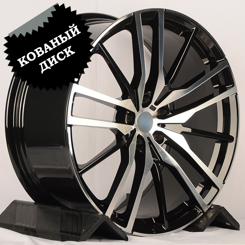 IWheel CR03041 22x9.5" 5x112мм DIA 66.56мм ET 30мм Black Machined Face перед от магазина Империя шин