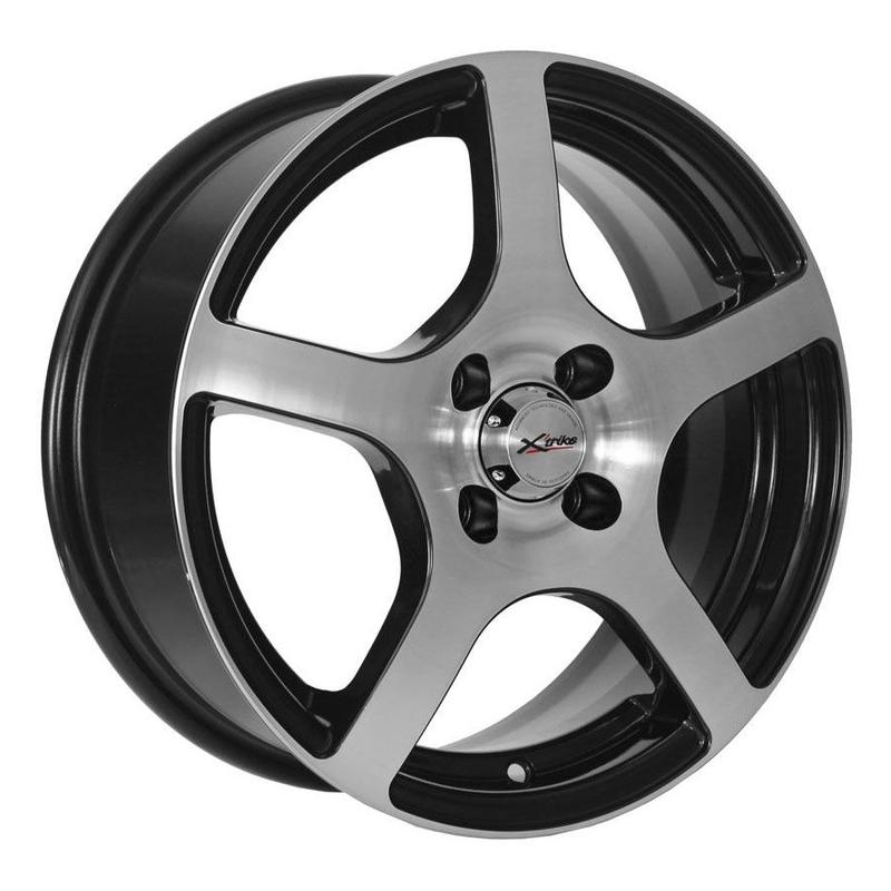 X'trike X-118-mb 15x6" 4x100мм DIA 67.1мм ET 45мм BK/FP / Чёрный с алмазной проточкой от магазина Империя шин
