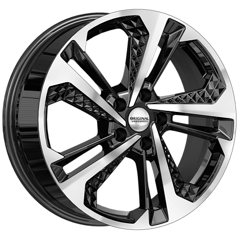 SKAD KL-1069-mb 18x7" 5x114,3мм DIA 67.1мм ET 35мм алмаз / Чёрный с алмазной проточкой от магазина Империя шин