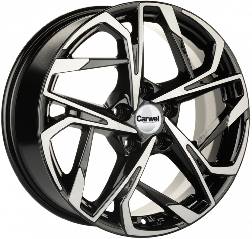 Carwel Цаган-ab 1716 (Kuga/Focus) 17x7" 5x108мм DIA 63.35мм ET 50мм ABT / Черный с полировкой от магазина Империя шин