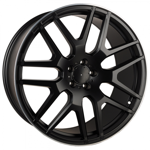 Luistone L1622 22x10.0" 5x112мм DIA 66.6мм ET 50мм Black Matt with Lip Polish
