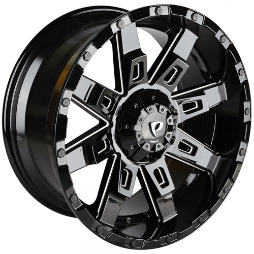 Powcan BK5261 20x9.0" 12x135 139.7 DIA 106.1мм ET 15мм BLK MIL от магазина Империя шин