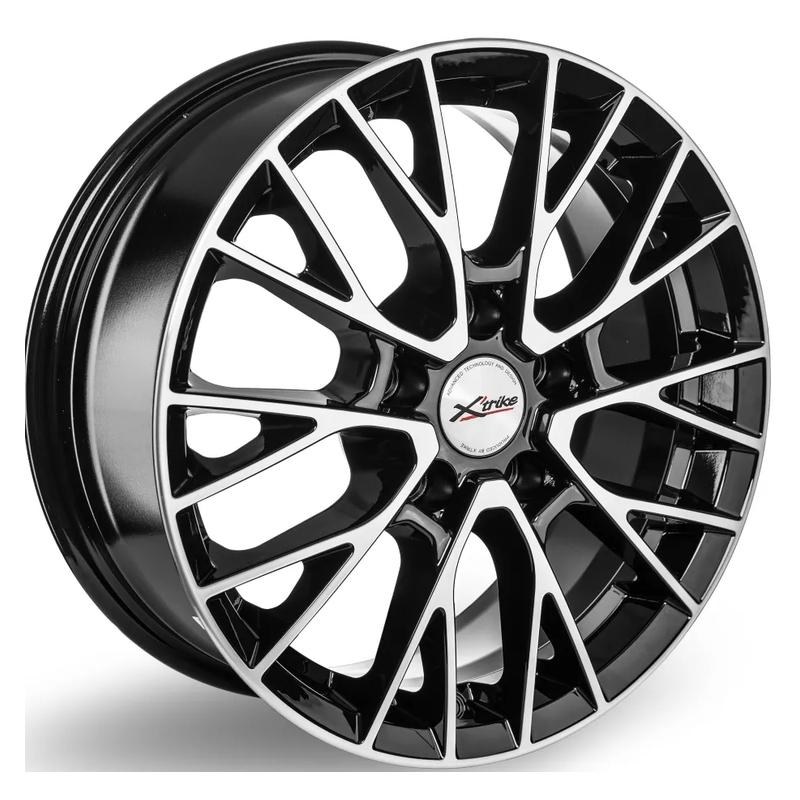 X'trike X-135-mb 16x6.5" 5x108мм DIA 63.35мм ET 45мм BK/FP / Чёрный с алмазной проточкой от магазина Империя шин