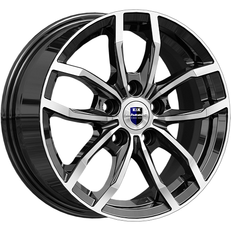 K&K KC1048-mb Фрост 15x6.5" 5x112мм DIA 57.1мм ET 43мм алмаз чёрный / Чёрный с алмазной проточкой от магазина Империя шин