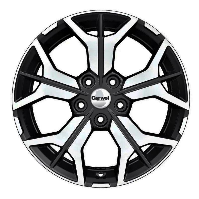 Carwel Бусани-ab 1715 17x7" 5x114,3мм DIA 60.1мм ET 45мм ABT / Черный с полировкой от магазина Империя шин