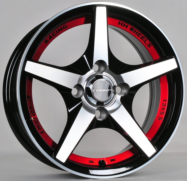 ABWheels XN-5143 R13 5.5J 4x98 ET25 DIA58.45 BMF inner Rim Red