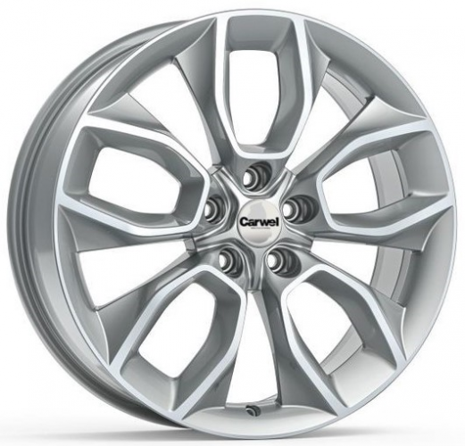 Carwel Хасан 202 (Geely Coolray) 18x7" 5x114,3мм DIA 54.1мм ET 53мм SB / Насыщенный серебристый металлик от магазина Империя шин