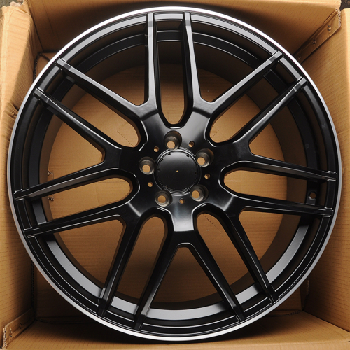 KoKo Kuture 7039 21x10.0" 5x112мм DIA 66.6мм ET 30мм Black Matt with Lip Polish от магазина Империя шин