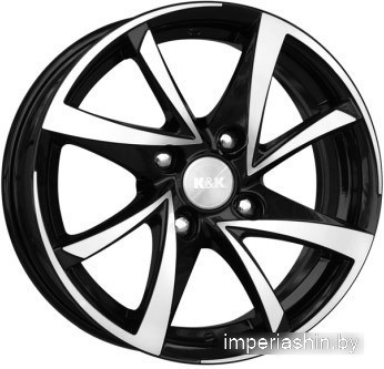 K&K Игуана 15x6.5" 4x100мм DIA 60.1мм ET 50мм Алмаз черный от магазина Империя шин