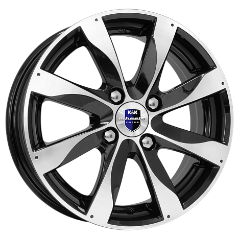 K&K KC617-mb Джемини 15x6" 4x108мм DIA 67.1мм ET 38мм алмаз чёрный / Чёрный с алмазной проточкой от магазина Империя шин