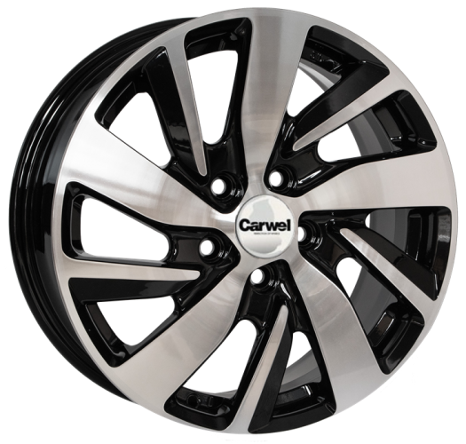 Carwel Байкал-ab 166 (Focus NEW) 16x6.5" 5x108мм DIA 63.35мм ET 50мм AB / Черный с полировкой от магазина Империя шин