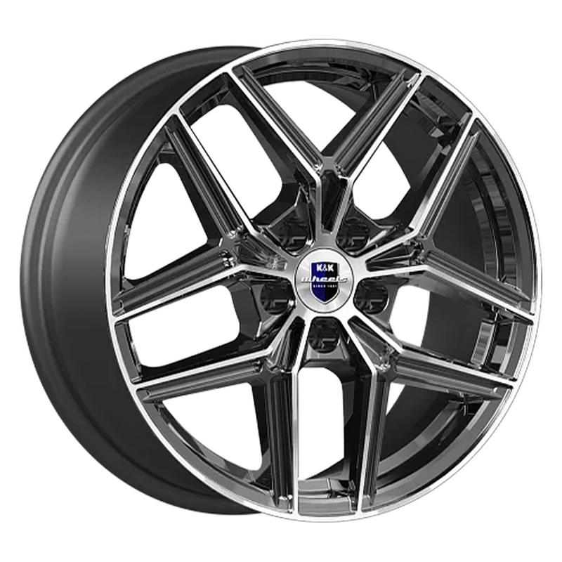 K&K KC1025-mb Юнион 17x7" 5x114,3мм DIA 66.1мм ET 40мм алмаз чёрный / Чёрный с алмазной проточкой от магазина Империя шин