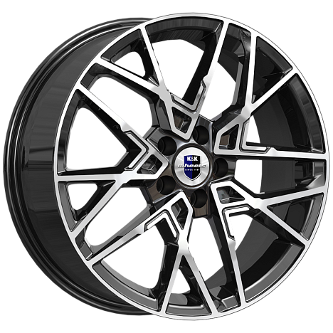 K&K KC1044-mb Вудроф 18x7" 5x115мм DIA 70.2мм ET 43мм алмаз чёрный / Чёрный с алмазной проточкой