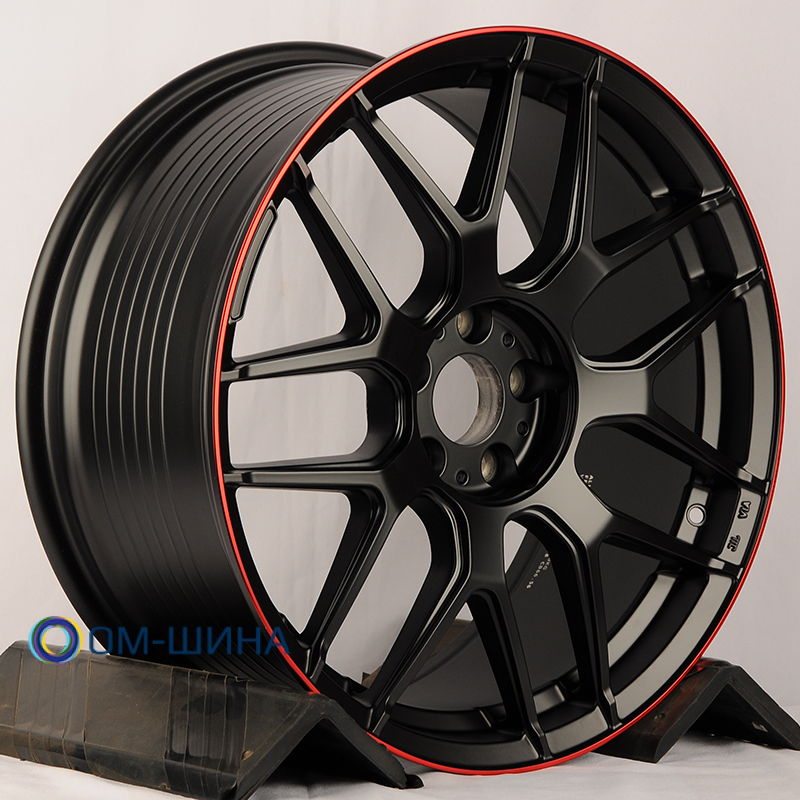 Koko Kuture FF136 19x8.5" 5x112мм DIA 66.56мм ET 38мм Matte Black Red Lip от магазина Империя шин