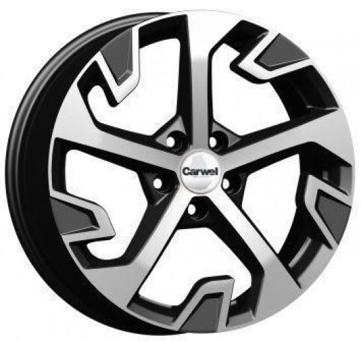 Carwel Таскан-ab 262 (Sportage 5) 18x7.5" 5x114,3мм DIA 67.1мм ET 51мм AB / Черный с полировкой от магазина Империя шин