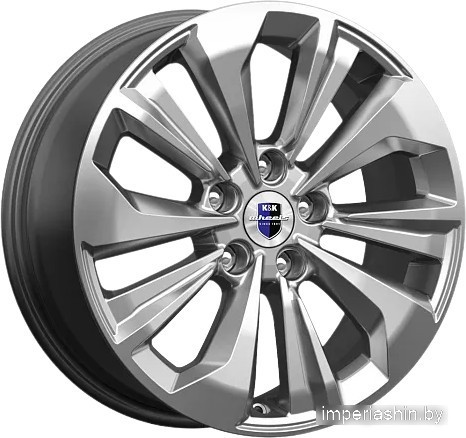 K&K Авиор 17x7" 5x108мм DIA 63.35мм ET 50мм Дарк платинум брайт от магазина Империя шин